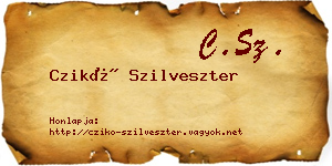 Czikó Szilveszter névjegykártya
