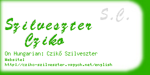 szilveszter cziko business card