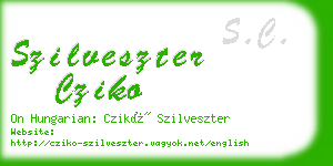 szilveszter cziko business card